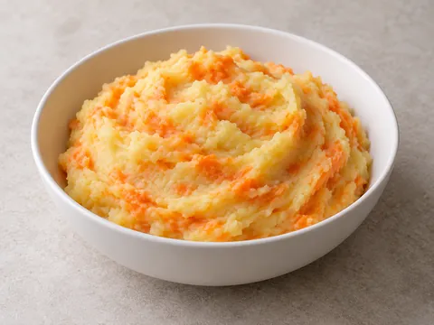 Картофельное пюре с морковью — иллюстрация подачи