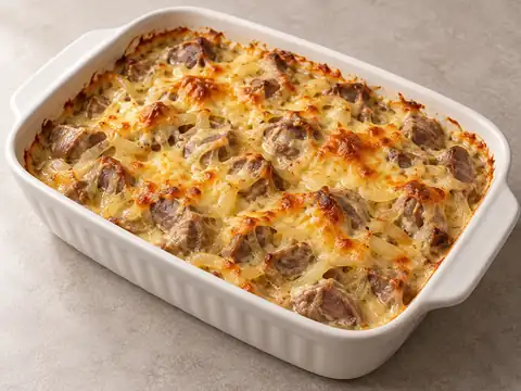 Куриные желудки, запечённые под сыром — иллюстрация подачи