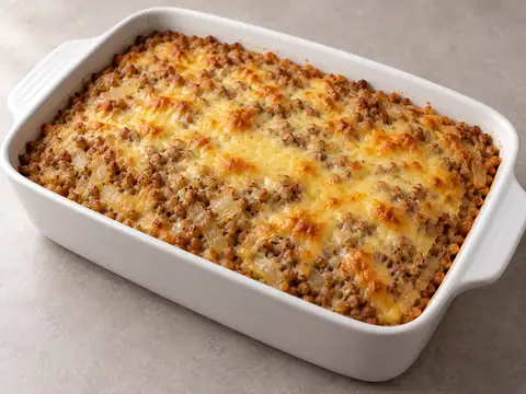 Гречневая запеканка с яйцом и сыром — иллюстрация подачи
