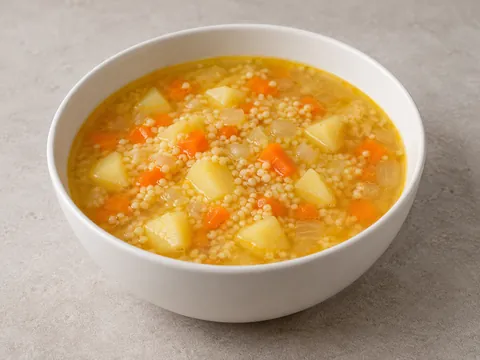 Пшенный суп с картофелем — иллюстрация подачи