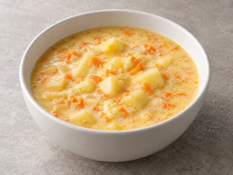 Картофельный суп с сыром и сливками — иллюстрация подачи